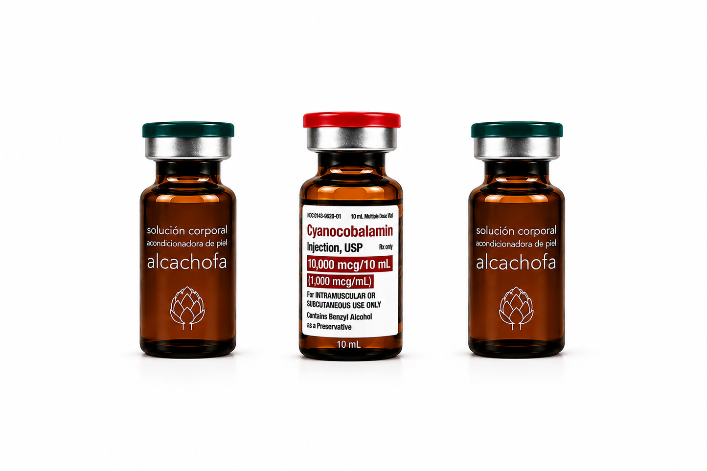 Combo Detox & Energy | 2 Alcachofas (7 mL c/u) + 1 Vitamina B12 (10 mL)
