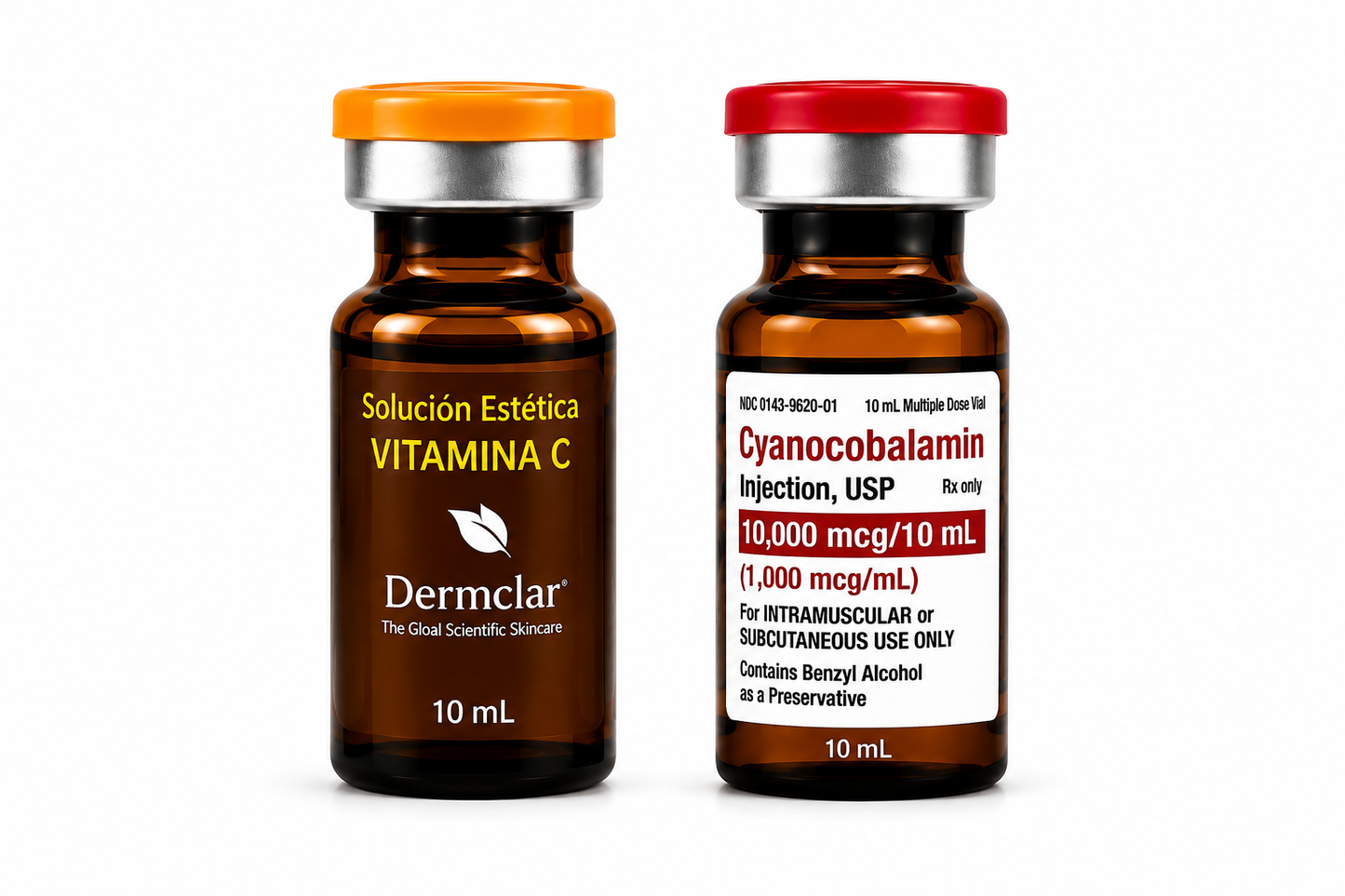 Combo Vitamina C + Vitamina B12 (10 mL c/u) | Energía, Bienestar y Soporte Inmunológico